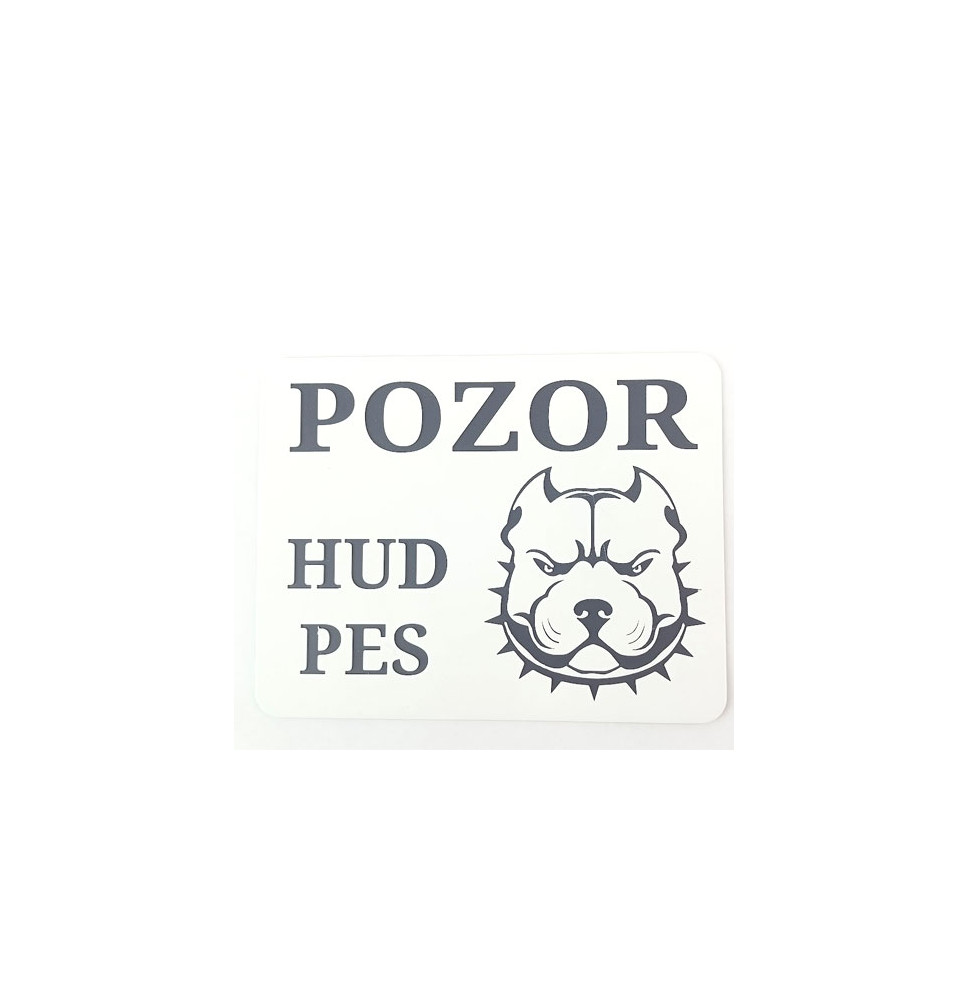 3D tabla Pozor hud pes