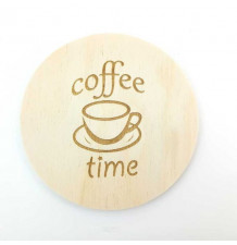 Leseni podstavki z motivom Coffee time