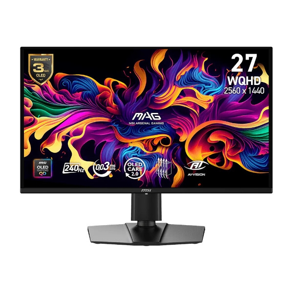 Zaslon MSI MAG 274QP QD-OLED X24 27″ / WQHD / 240Hz / 0,03 ms (GTG) (črn) – nastavljiv po višini