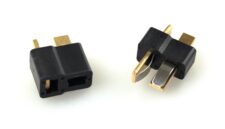 T-vtič in vtičnica (T-Plug / Deans), črna – 1 par/AMW-28200