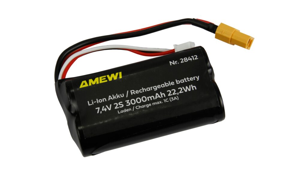 Li-ionska baterija 2S 7,4 V 3000 mAh XT60/AMW-28412
