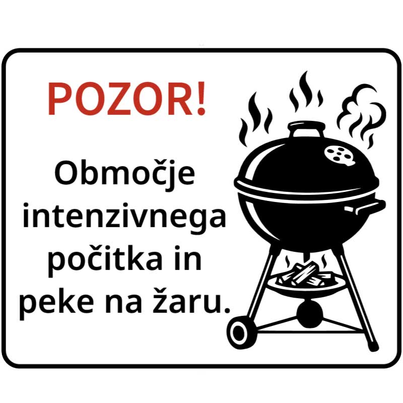 Tabla “Počitek in žar”